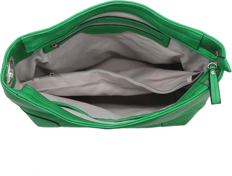Alyssa Hobo Shoulder Bag with Big Snap Hook Hardware - Image 5